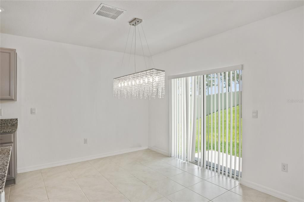 BREAKFAST NOOK - WITH CHANDELIER