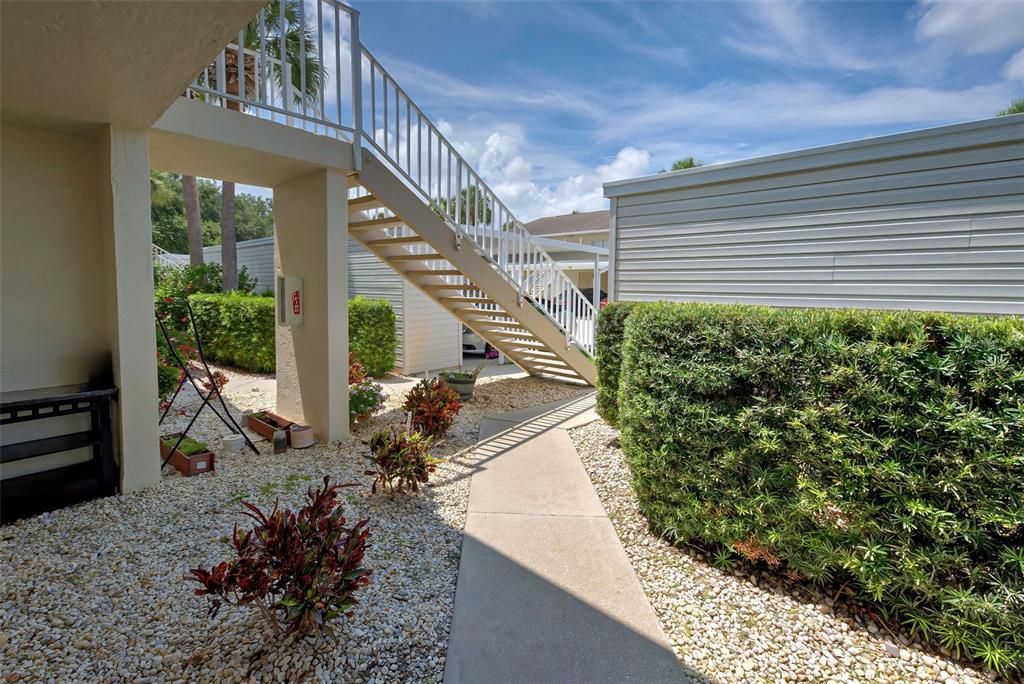 Walkway from the carport