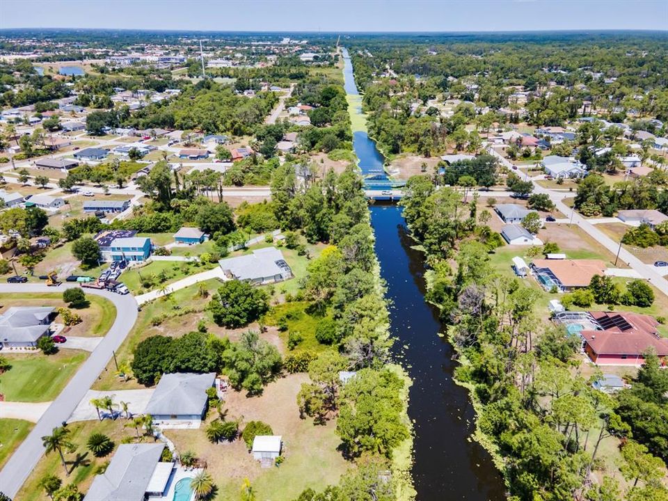 Looking West. The bridge is Salford Blvd.