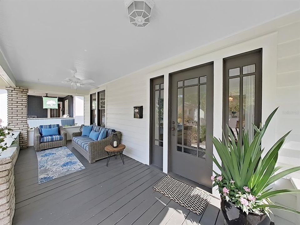 The spacious front porch is a great place to relax and greet your neighbors.