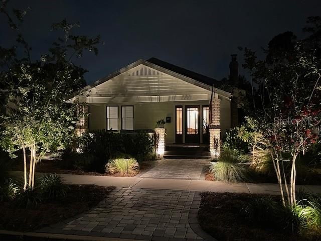 This lovely home sparkles at night!
