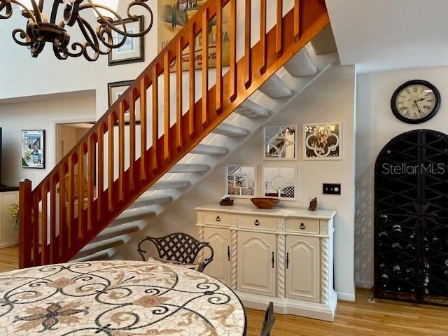 dining area & stairway