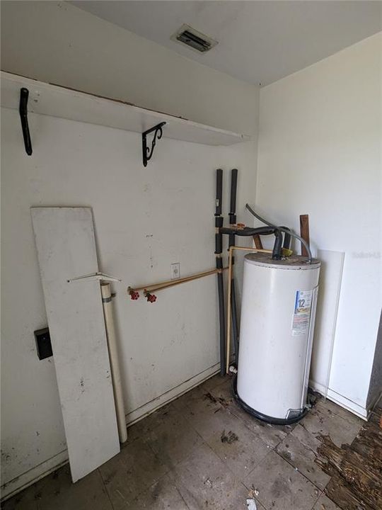 Laundry Room and Hot Water Heater