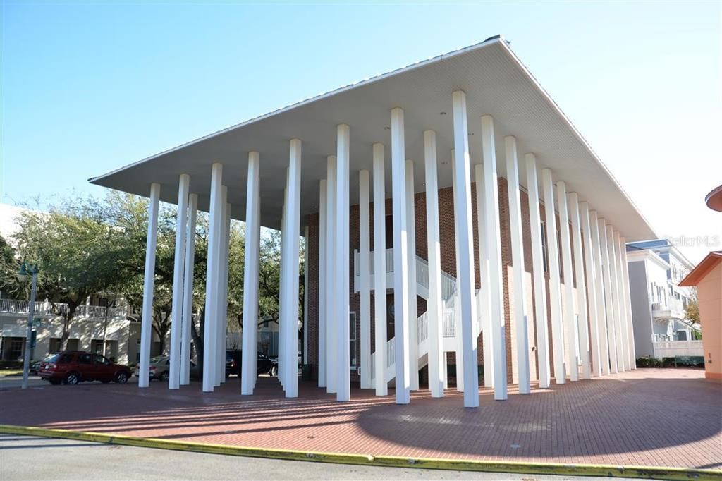 Former Town Hall designed by Philip Johnson