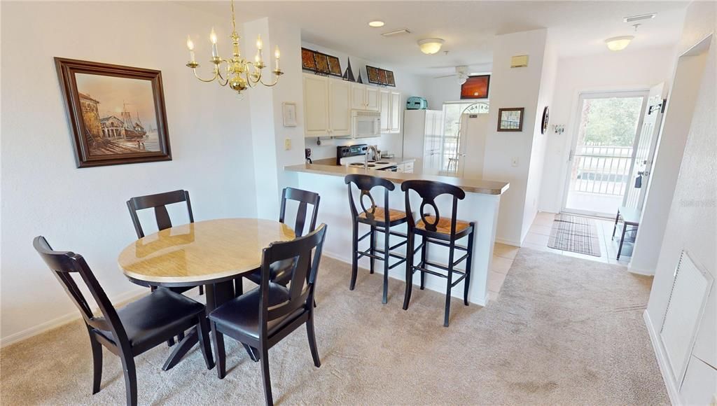 Dining area and kitchen