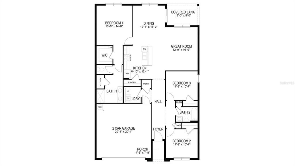 Active With Contract: $300,990 (3 beds, 2 baths, 1672 Square Feet)