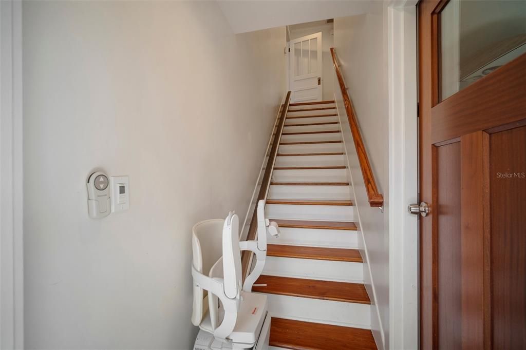 A STAIRLIFT MAKES THE GUEST HOUSE EZ FOR GUESTS