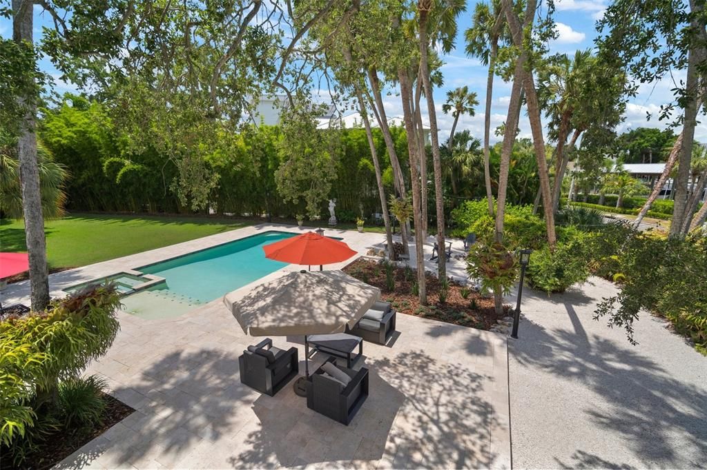 VIEWS OF THE POOL AND WATER FROM THAT BEDROOM