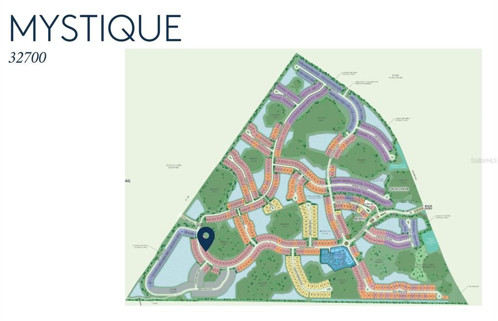 Site map - SW facing home on a lot with deep preserve views