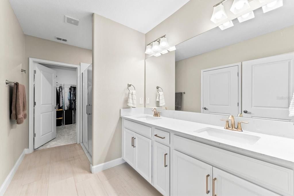 Primary Bathroom with Double Sink.