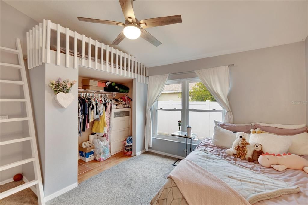 Loft above the closet in bedroom 2