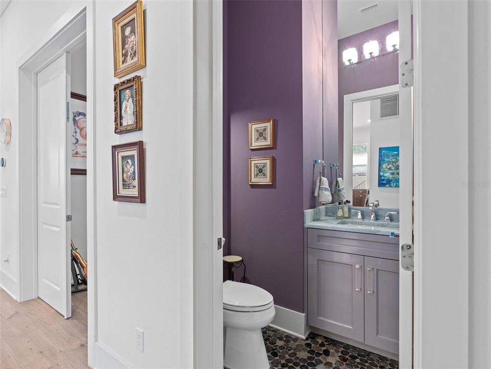 First floor powder room