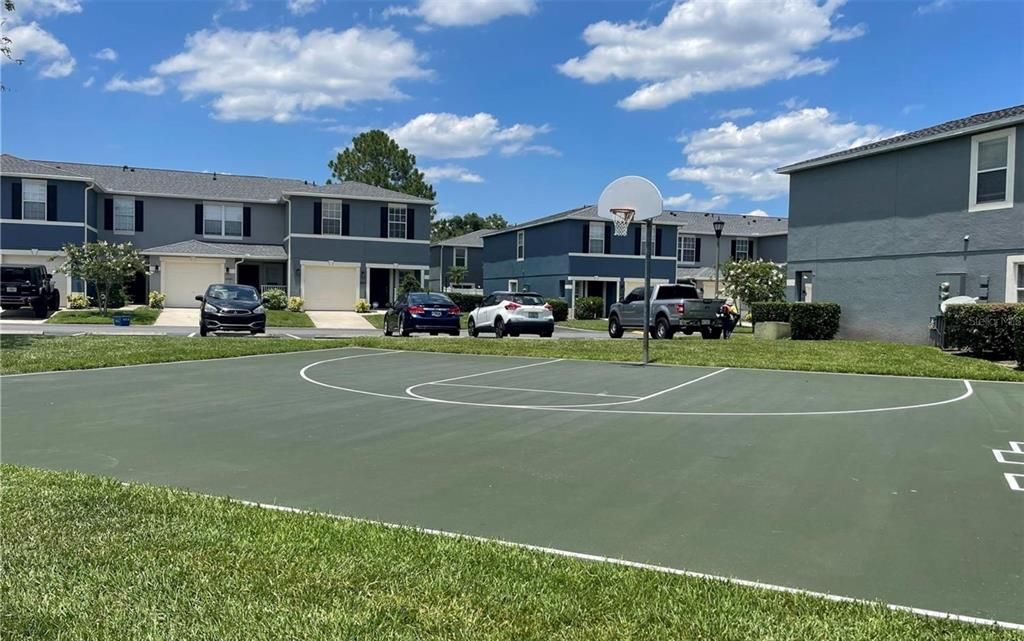 Shoot some hoops at the community basketball court.