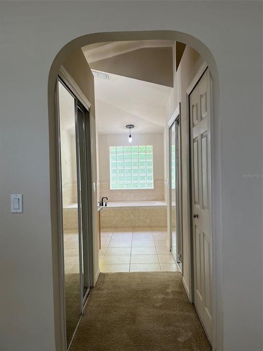 entrance to master bathroom