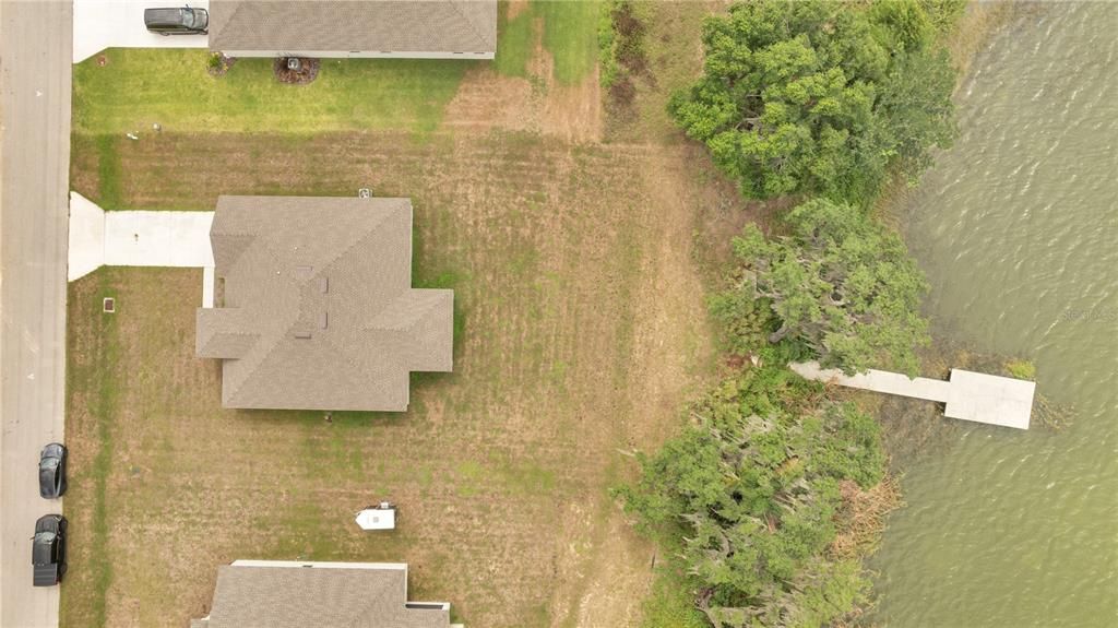 Aerial Home View with Dock