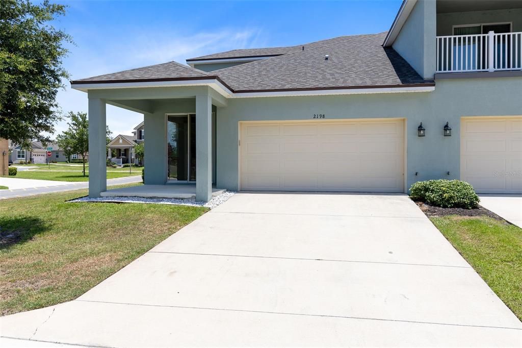 Rear Entry Garage with patio