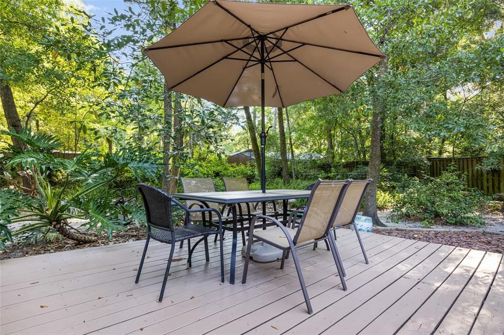 DECK VIEWED FROM GREAT ROOM EXIT FACING NE