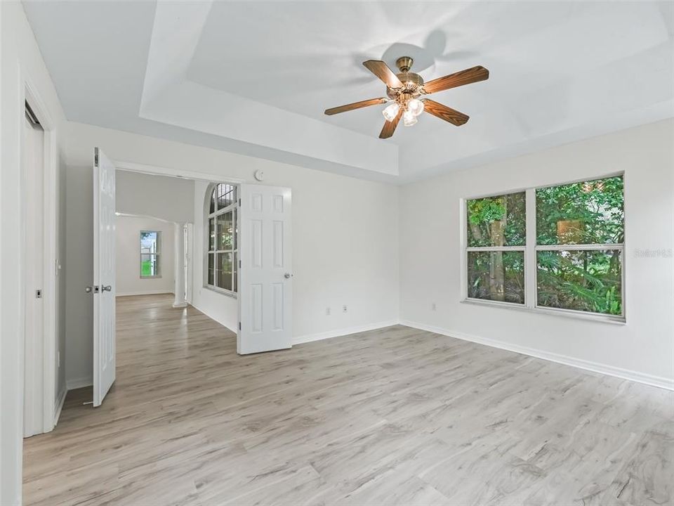 Primary bedroom w/ french doors