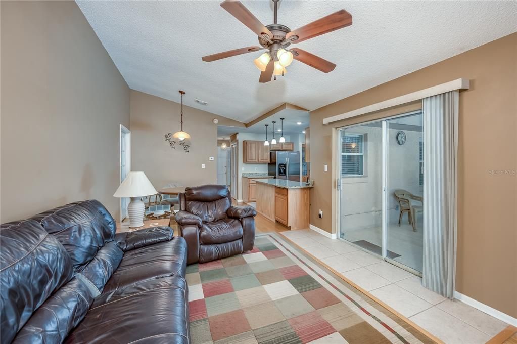 Family room (toward dinette and kitchen)