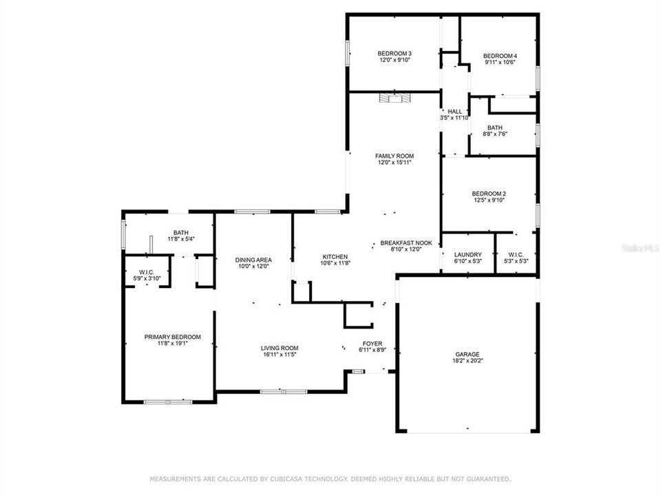 Floor plan with estimated dimensions