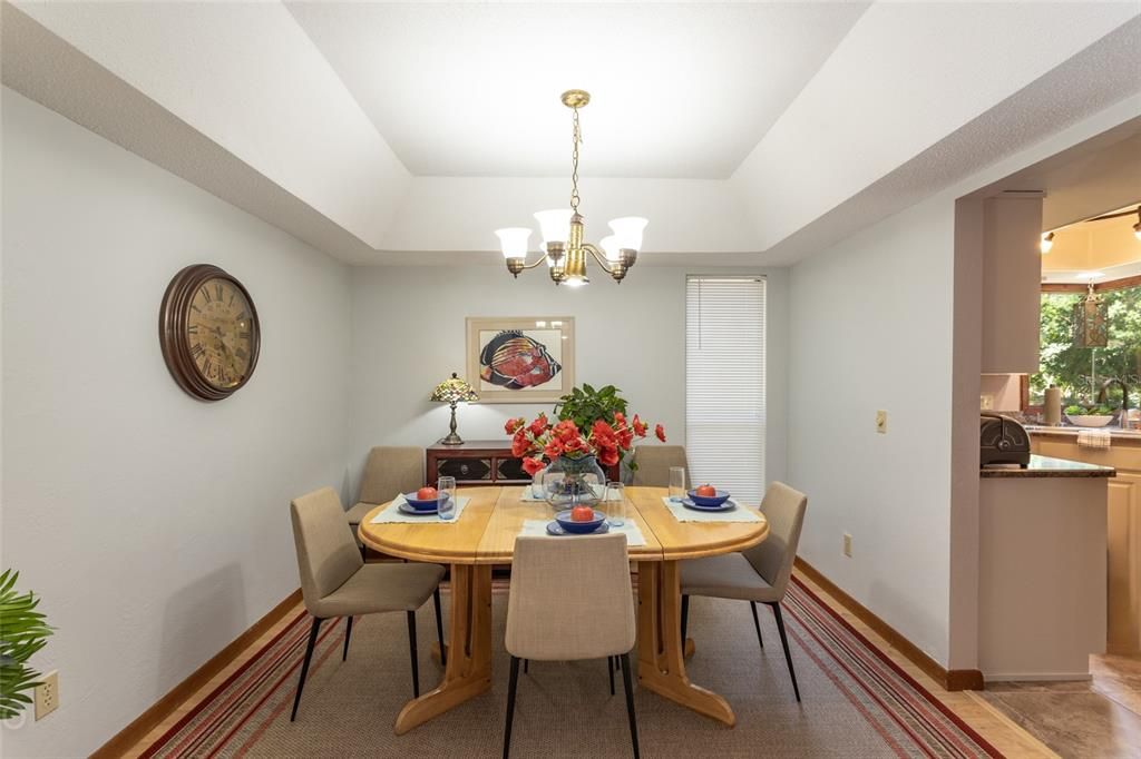 Dining Room Opens Into The Kitchen