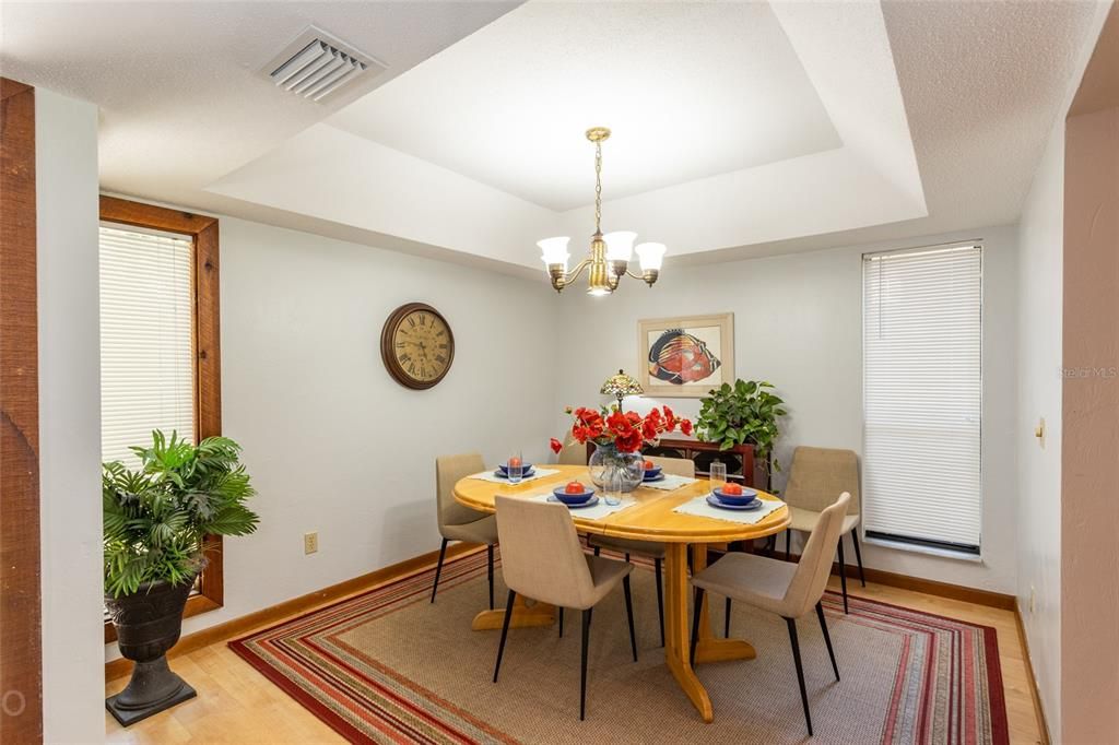 Furnished Dining Room Sits Six Comfortably