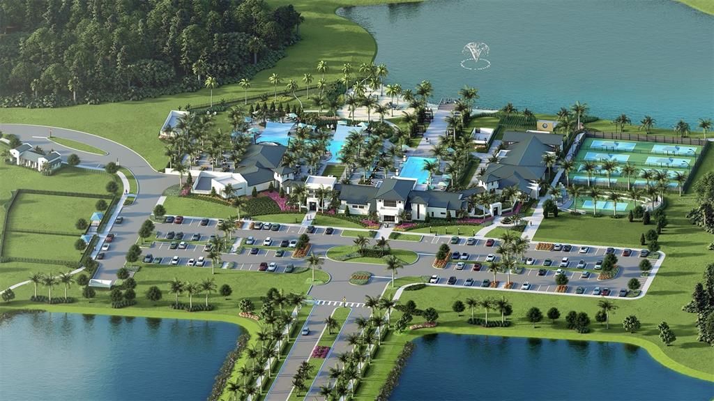 Aerial Rendering of Amenities Area