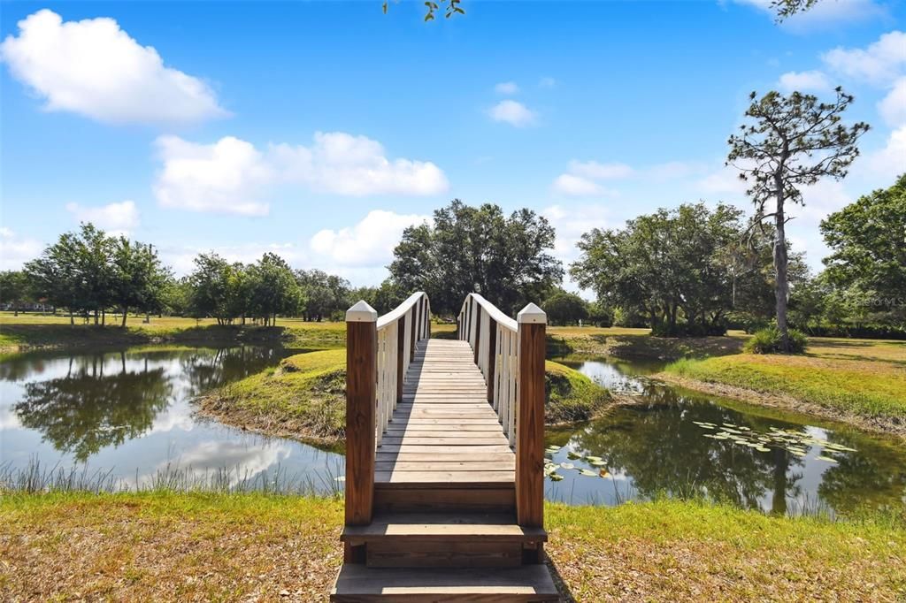 Enchanting bridge to your "private island"