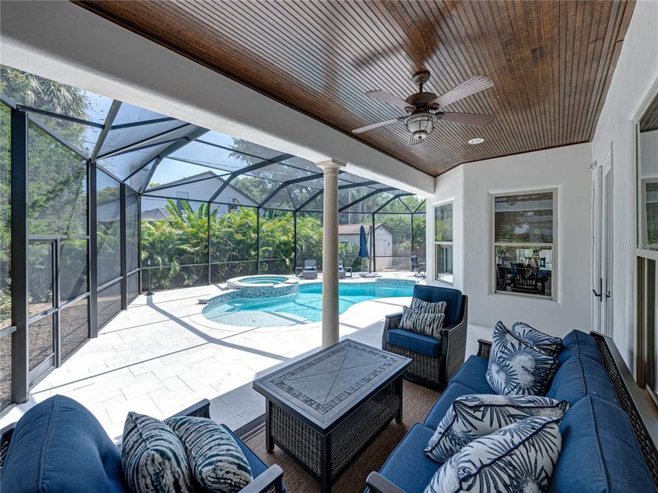 Rear porch/lanai and pool