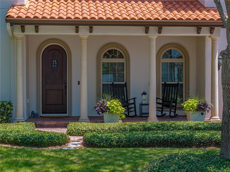 Inviting covered front porch