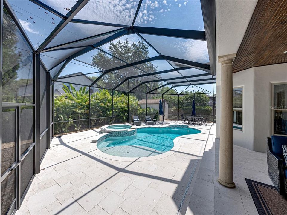 Rear porch/lanai and pool