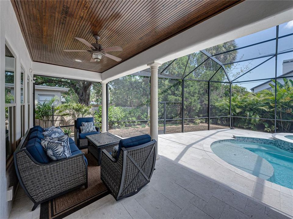 Rear porch/lanai and pool