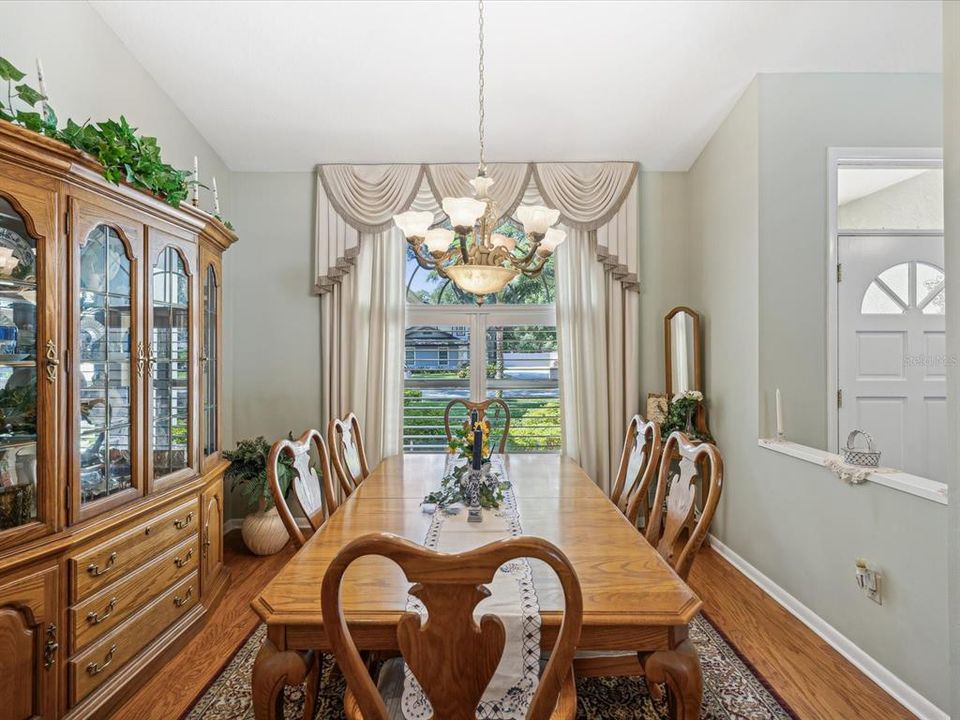 Large dining room for family gatherings