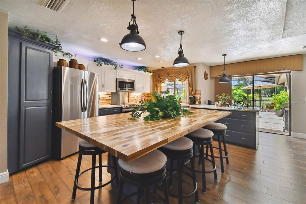 Corian & butcher block countertops