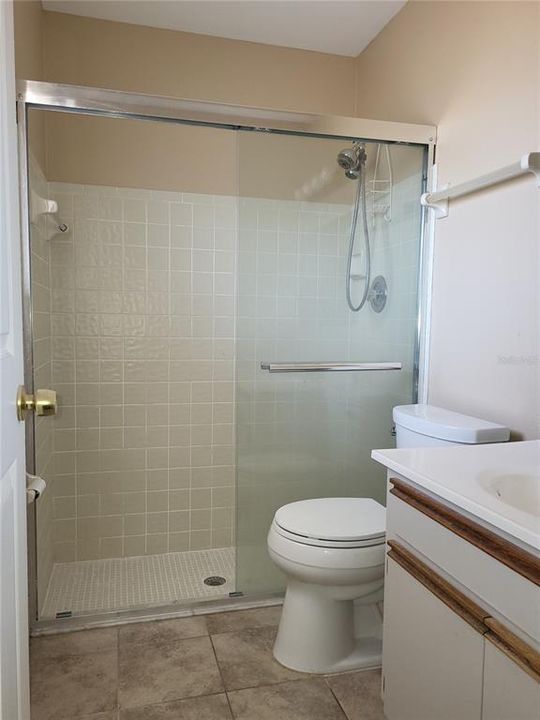 Sliding  shower doors.