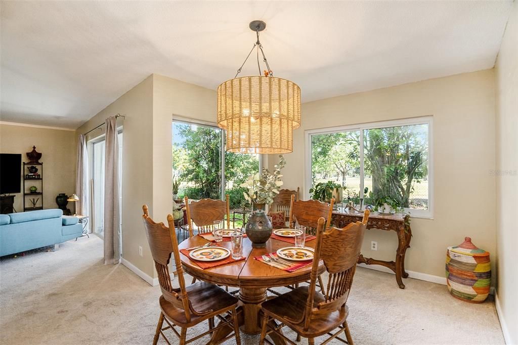 Separate Dining space overlooking the Golf Course