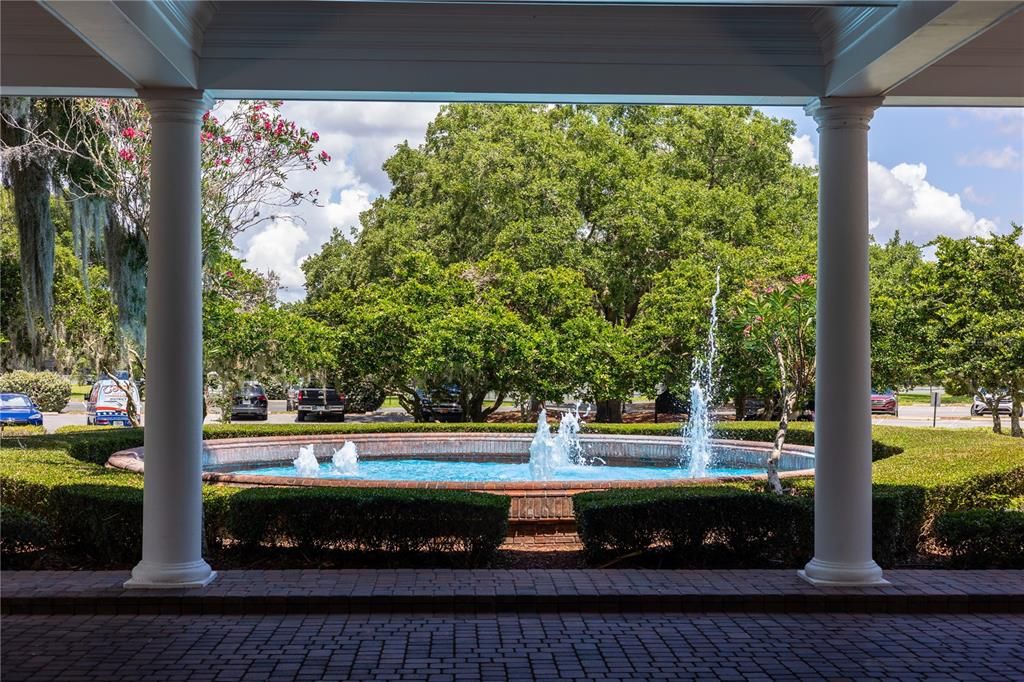 front clubhouse fountain