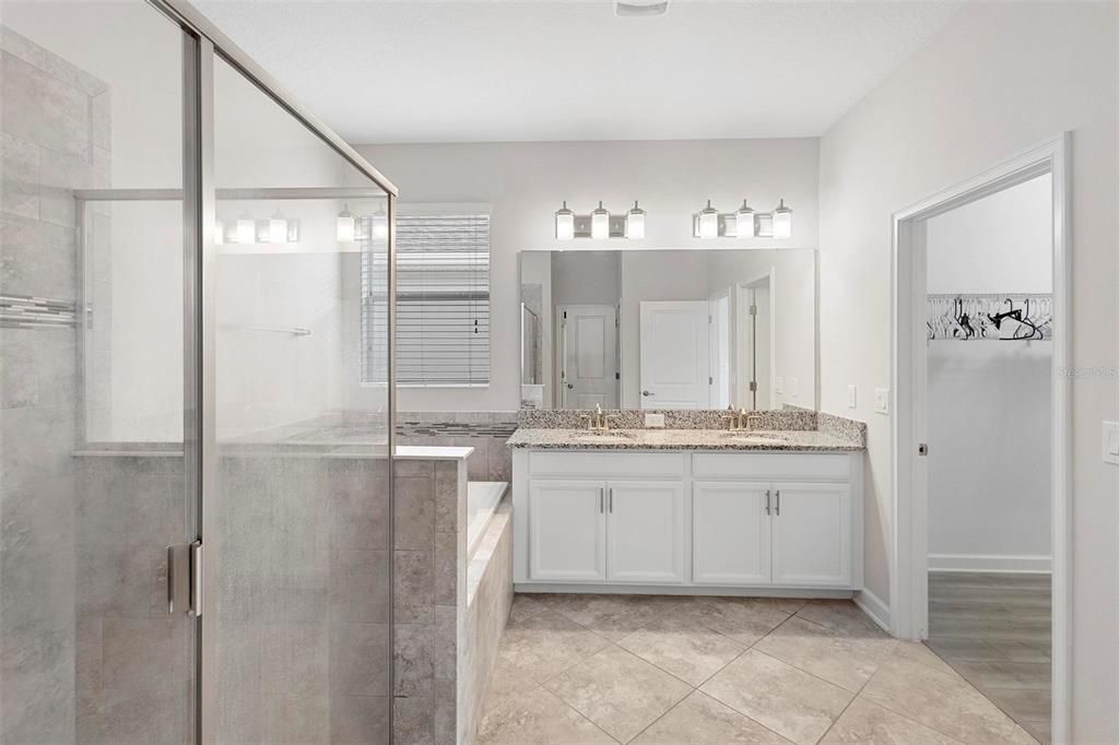 Primary Bath with shower and garden tub