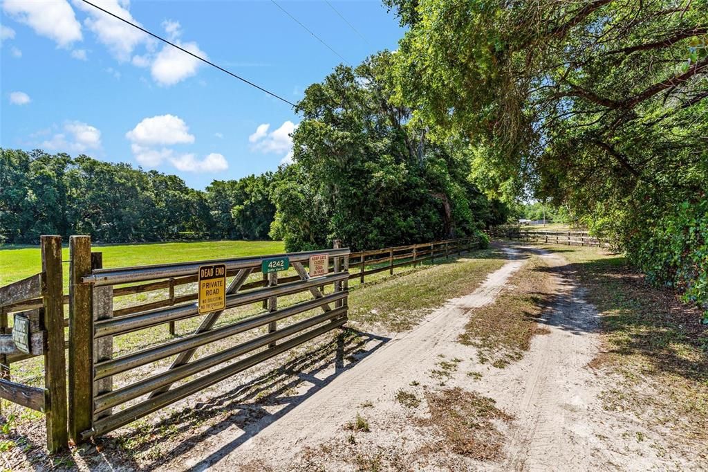 Gate Entry to Roadway to Property