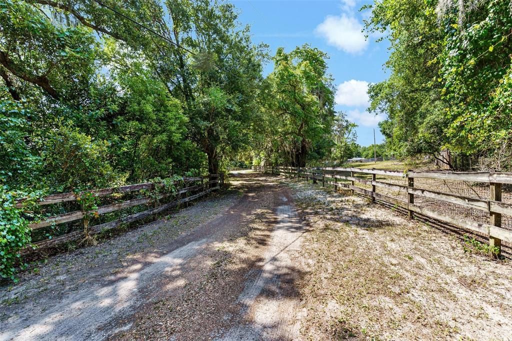 Roadway leading to Property