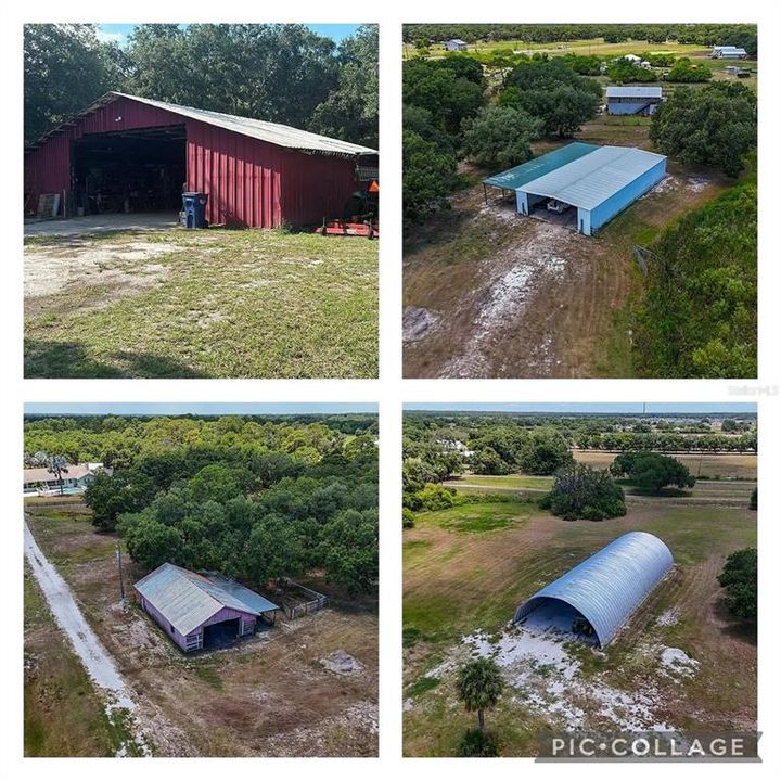 4 barns on the 3 parcels