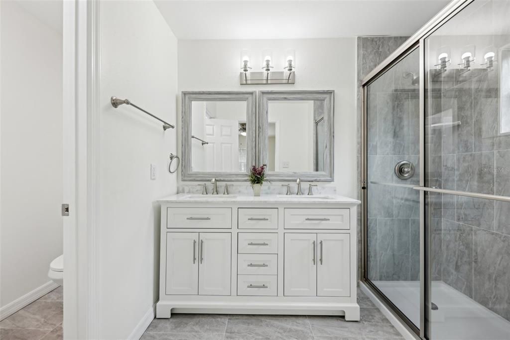 Renovated Master Bath - with walk in shower