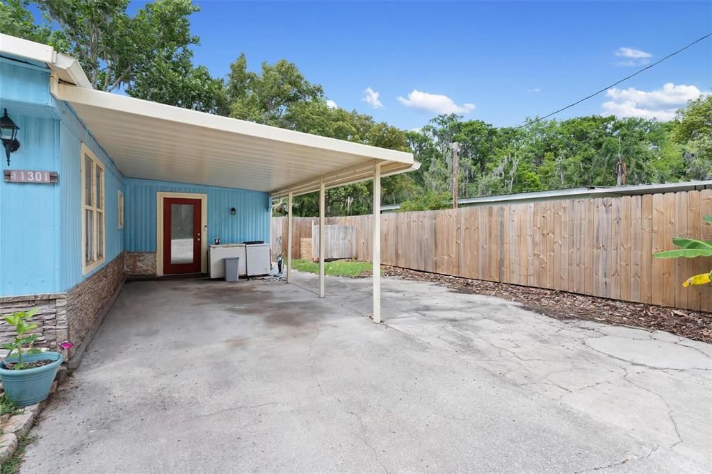 Carport Area and Front Entry