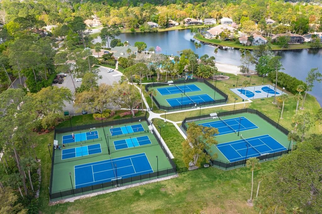 Pickleball and tennis courts