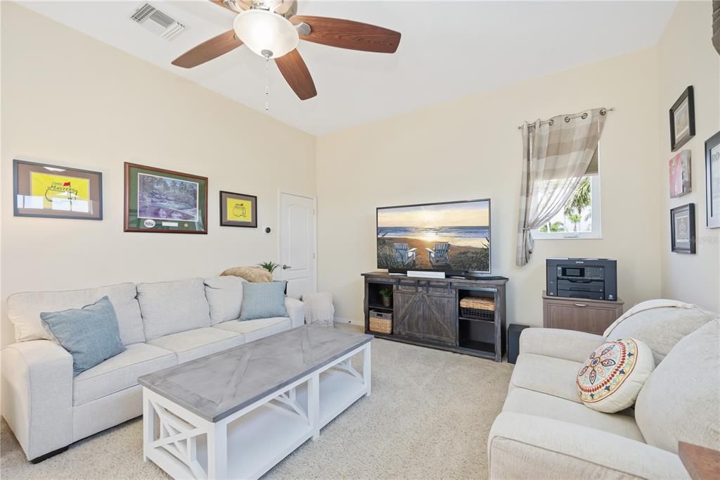 Bonus room, living area on second floor is perfect for an office, media room, den and overnight guests and family.