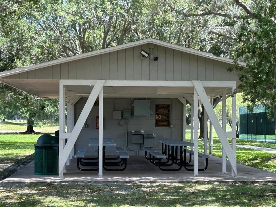 Community covered area next to playground