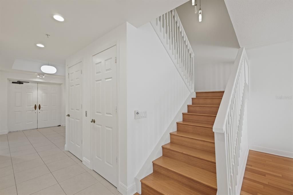 Closets to left are the elevator access and a large storage/pantry