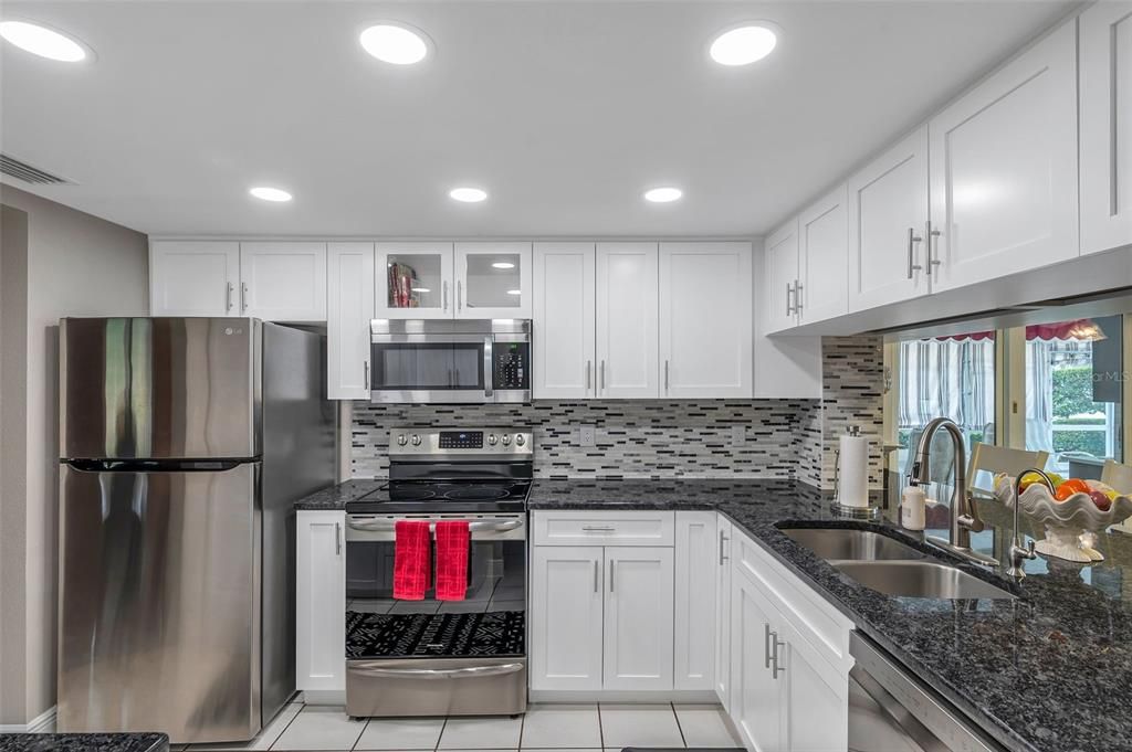 Kitchen with new appliances.