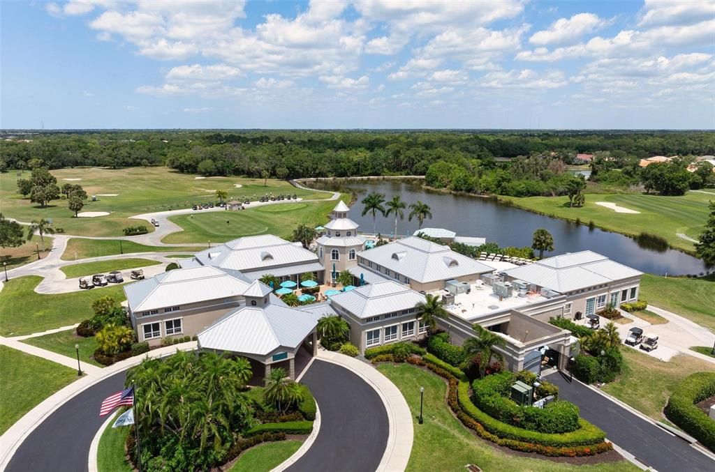 Aerial of clubhouse