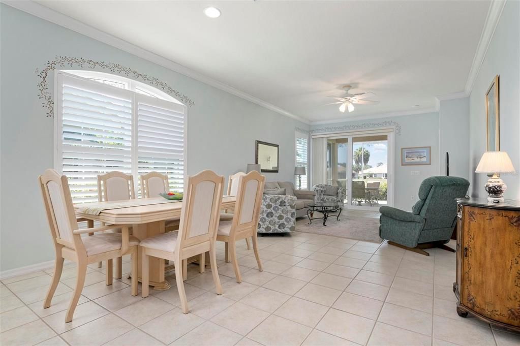 Dining room, living room